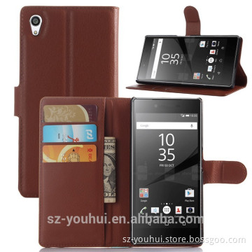 Hot selling pouch wallet case for Sony Xperia Z5